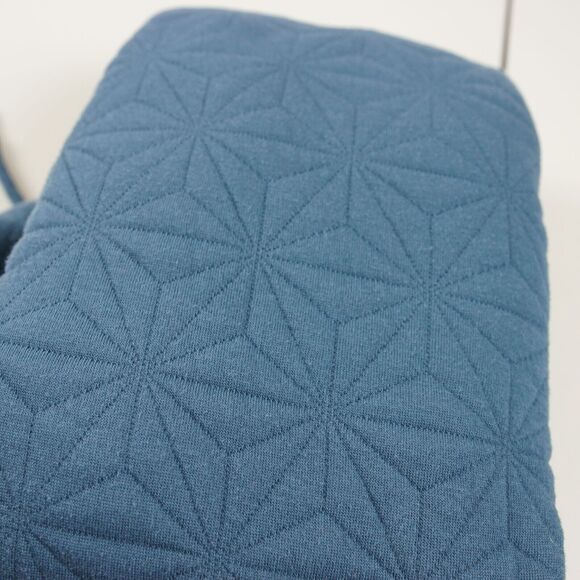 Carve Designs Quilted Milford Blue High Neck Tunic Sweater Thumbholes Womens S - Picture 7 of 9